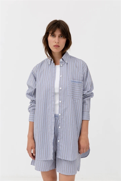 H2O Fagerholt Pj Skjorte Blue Stripe Shop Online Hos Blossom