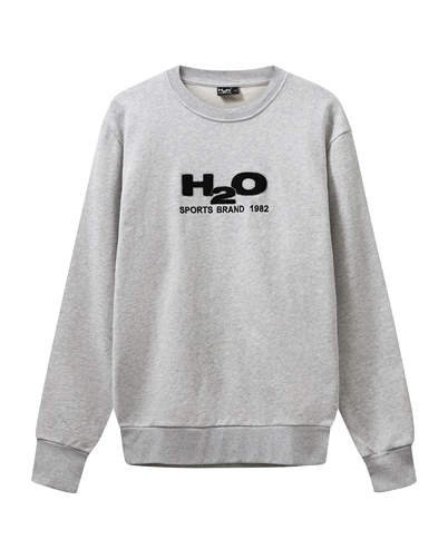 H2O Logo O'neck Sweatshirt Grey Mel Black-Shop Online Hos Blossom