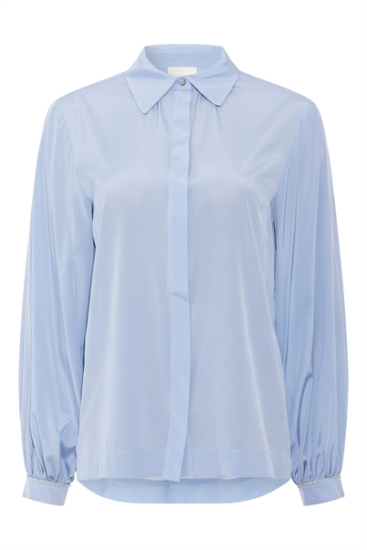 Heartmade Madar Skjorte Light Blue-Shop Online Hos Blossom