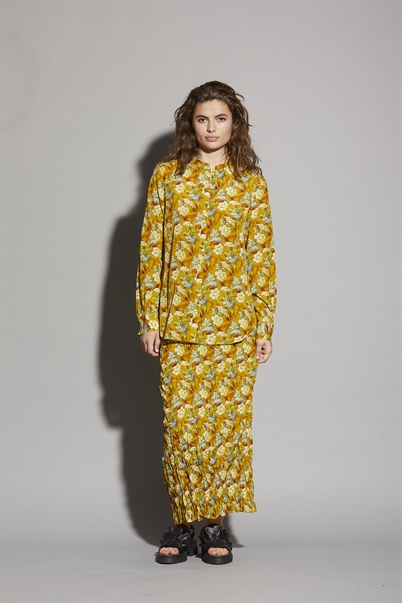 Heartmade Maple Skjorte Golden Flower Print Shop Online Hos Blossom