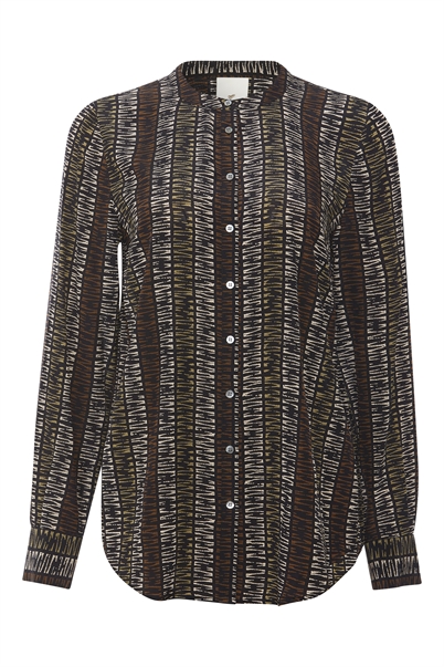 Heartmade Maple Skjorte Khaki Stripe-Shop Online Hos Blossom