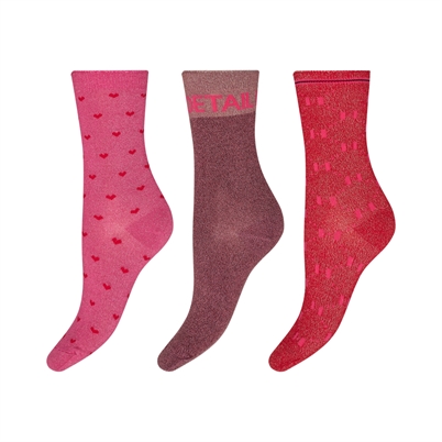 Hype The Detail Fashion 3-Pack In Box Strømper Pink Red-Shop Online Hos Blossom