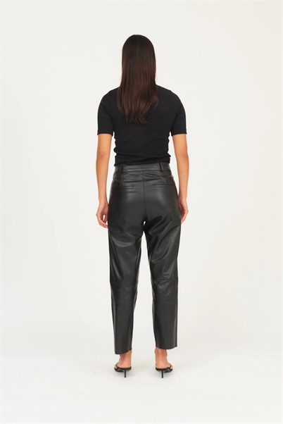 Ivy Copenhagen Ali Kylie Leather Bukser Black-Shop Online Hos Blossom