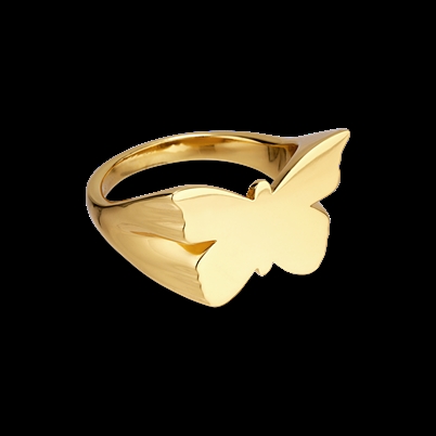 Jane Kønig Butterfly Ring Gold Shop Online Hos Blossom