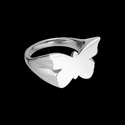 Jane Kønig Butterfly Ring Silver Shop Online Hos Blossom