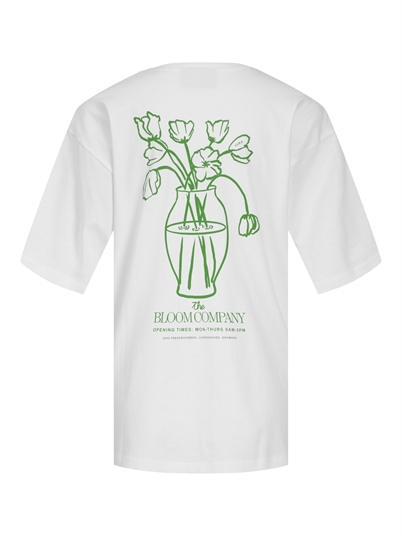 JJXX Jxenya Loose T-shirt Bright White Bloom Shop Online Hos Blossom