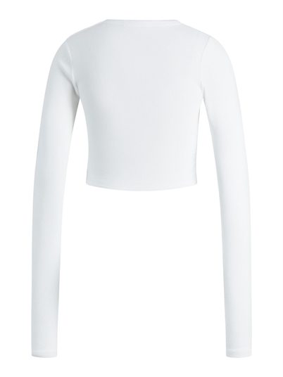 JJXX Jxfeline Rib T-shirt Bright White-Shop Online Hos Blossom