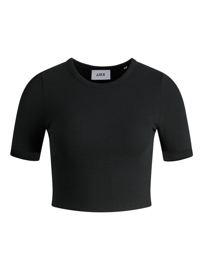 JJXX Jxflorie Rib T-shirt Black-Shop Online Hos Blossom