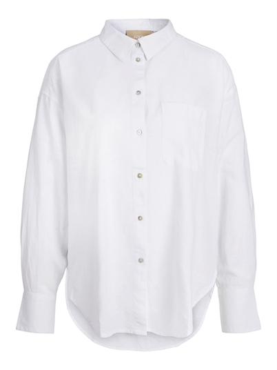 JJXX Jxjamie Relaxed Poplin Skjorte White-Shop Online Hos Blossom