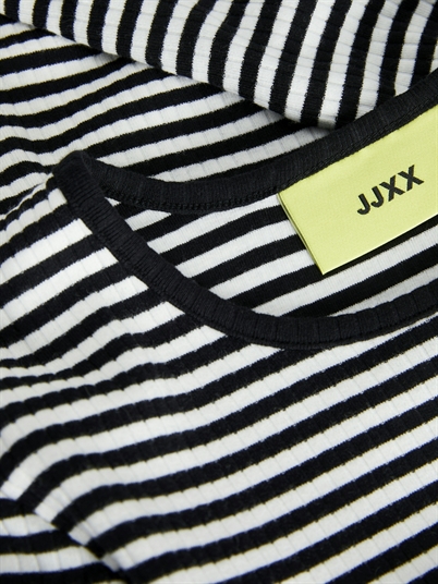 JJXX Jxstella STR Bluse Vanilla Ice Black-Shop Online Hos Blossom
