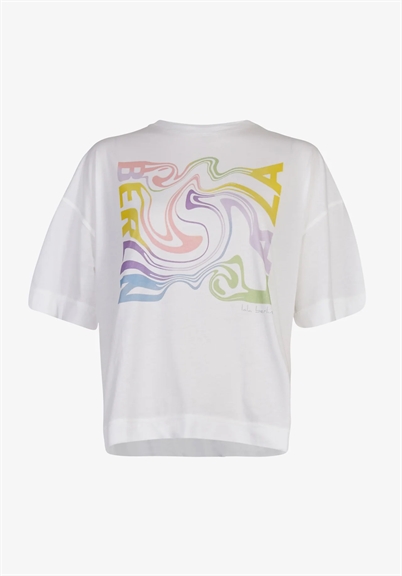 Lala Berlin Creo T-shirt Swirl White Shop Online Hos Blossom