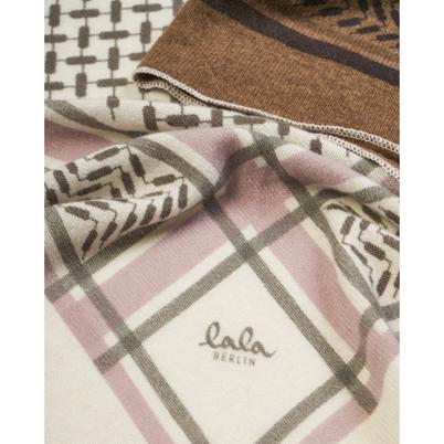 Lala Berlin Triangle Patchwork Brown M Tørklæde Grey On Alabastro Shop Online Hos Blossom