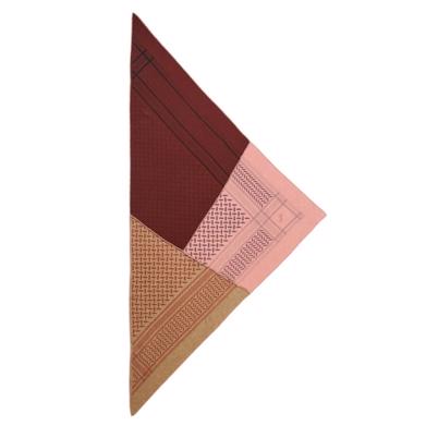 Lala Berlin Triangle Patchwork Rose M Tørklæde Grey On Cameo Shop Online Hos Blossom