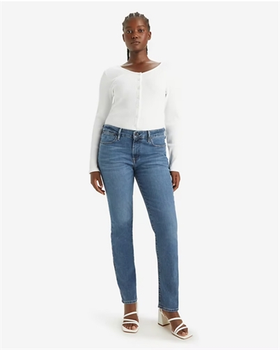 Levis 712 Slim Welt Pocket Jeans Wave Mid Blue-Shop Online Hos Blossom