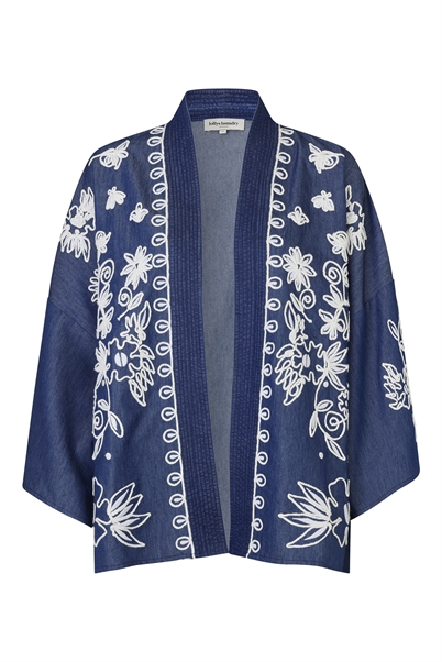 Lollys Laundry BellaryLL Kimono Blue Melange Shop Online Hos Blossom