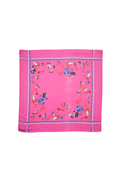 Lollys Laundry Big Scarf Tørklæde Neon Pink Shop Online Hos Blossom