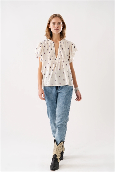 Lollys Laundry IsabelLL Top Creme-Shop Online Hos Blossom