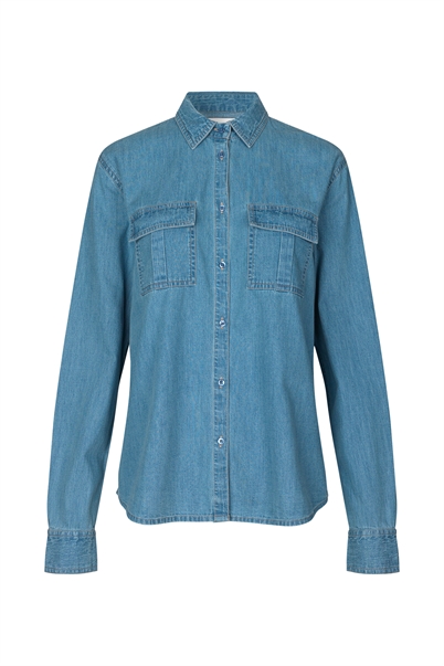 Lollys Laundry Jalna Skjorte Light Blue-Shop Online Hos Blossom