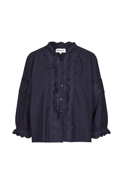 Lollys Laundry PaviaLL Skjorte LS Dark Blue-Shop Online Hos Blossom