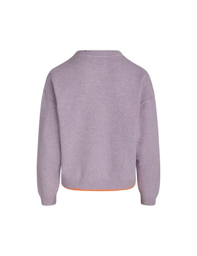 Mads Nørgaard Tilona Plain Sweater Pastel Lilac Shop Online Hos Blossom
