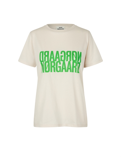 Mads Nørgaard Trenda P T-Shirt Silver Birch-Shop Online Hos Blossom