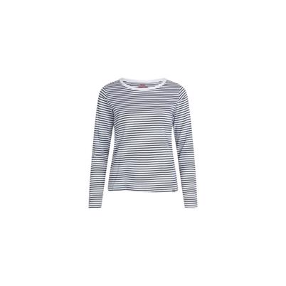 Mads Nørgaard Organic Jersey Stripe Tenna Bluse Magical Forest Brilliant White - Shop Online