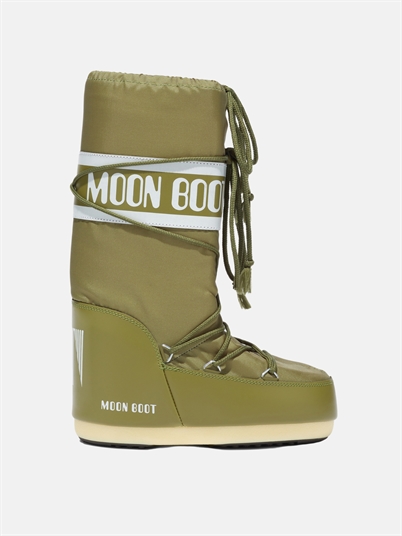 Moon Boot Icon Nylon Støvler Khaki Shop Online Hos Blossom