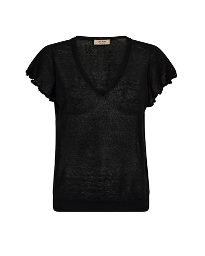 Mos Mosh MMGanna Knit T-shirt Black Shop Online Hos Blossom