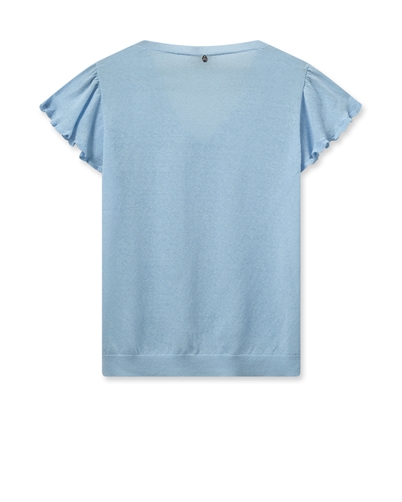 Mos Mosh MMGanna Knit T-shirt Cashmere Blue Shop Online Hos Blossom