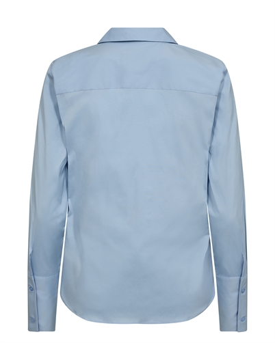 Mos Mosh MMSybel Satin Skjorte Cashmere Blue-Shop Online Hos Blossom