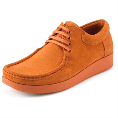 Nature Footwear Anna Chrome Free Suede Sko Orange-Shop Online Hos Blossom