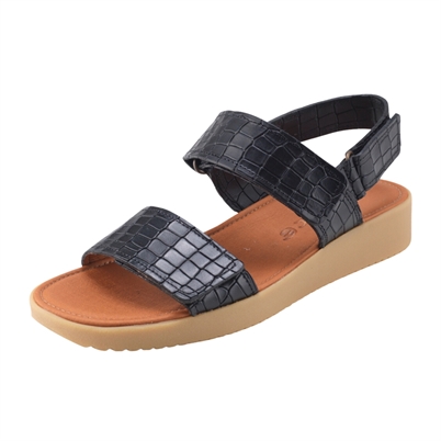 Nature Footwear Karen Croco Sandaler Black Shop Online Hos Blossom