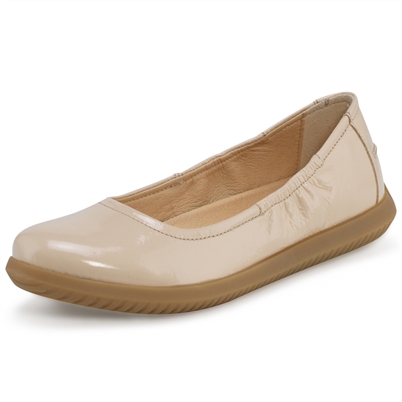 Nature Footwear Marie Ballerina Patent Leather Cream-Shop Online Hos Blossom