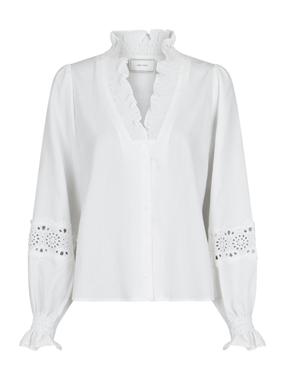 Neo Noir Brielle Insert Skjorte Off White-Shop Online Hos Blossom