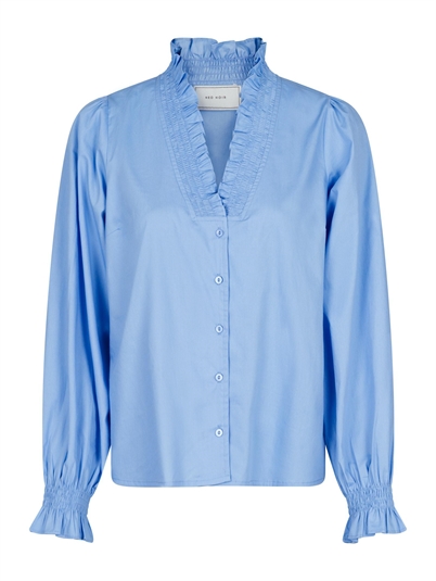 Neo Noir Brielle Solid Skjorte Sky Blue - Shop Online Hos Blossom