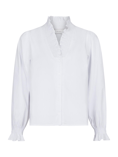 Neo Noir Brielle Solid Skjorte White - Shop Online Hos Blossom