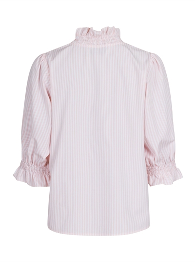 Neo Noir Briony Mix Stripe Bluse Light Pink Shop Online Hos Blossom