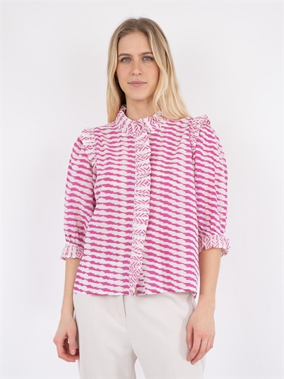 Neo Noir Chacha Graphic Bluse Pink Shop Online Hos Blossom