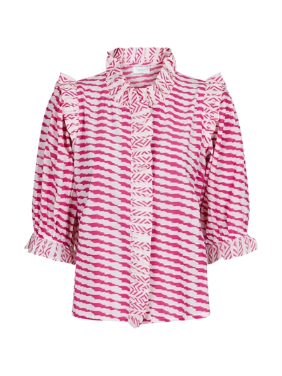 Neo Noir Chacha Graphic Bluse Pink Shop Online Hos Blossom