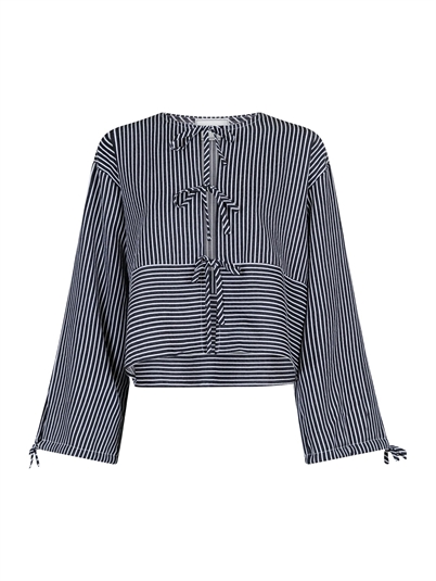 Neo Noir Wanda Stripe Skjorte Black Shop Online Hos Blossom