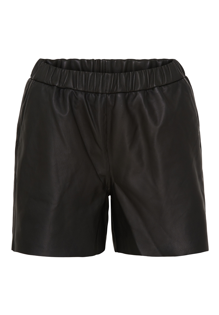 Notyz Leather Shorts Black-Shop Online Hos Blossom