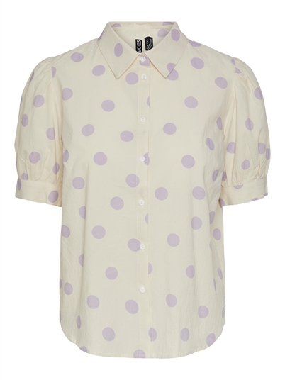 Pieces Pcaddi Skjorte Cloud Cream Lavender Shop Online Hos Blossom