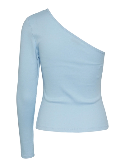 Pieces Pcaida One Shoulder Bluse Airy Blue Shop Online Hos Blossom