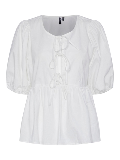 Pieces Pcjolly Tie Bluse Bright White Shop Online Hos Blossom