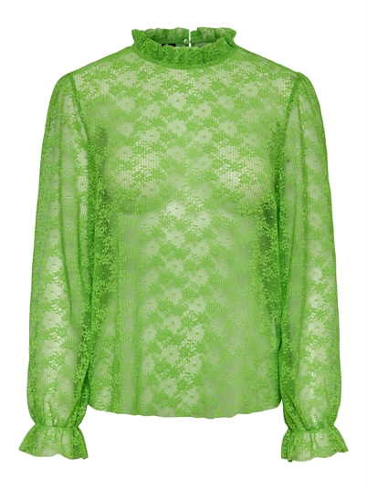 Pieces Pcmay Lace Bluse Grass Green Shop Online Hos Blossom