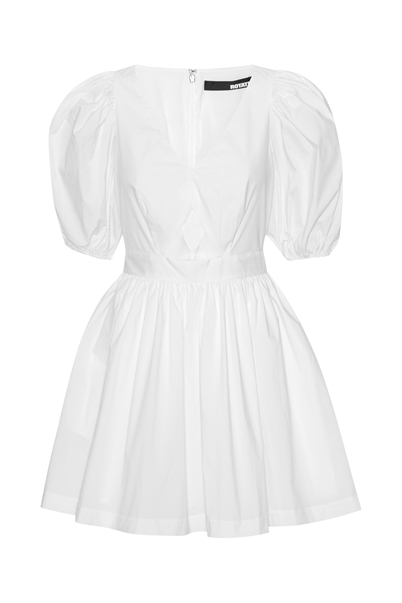 Rotate Birger Christensen Puff Sleeve Mini Kjole Bright White Shop Online Hos Blossom