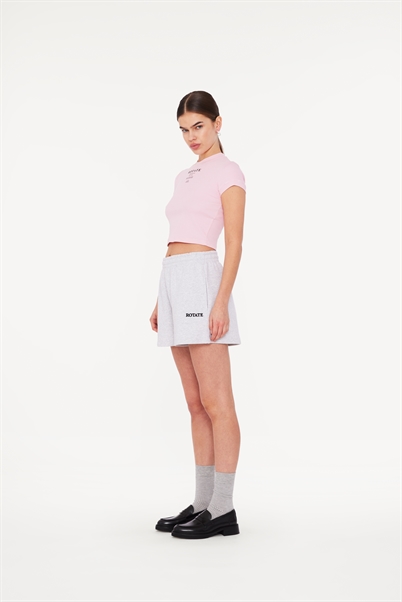 Rotate Sunday High Waist Shorts Light Grey Melange Shop Online Hos Blossom