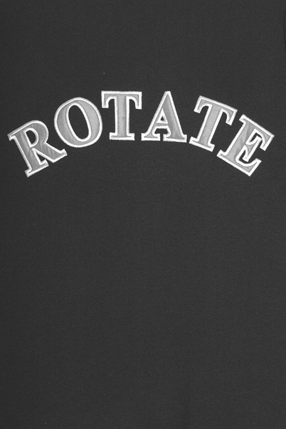 Rotate Sunday Sweat Logo Crewneck Sweatshirt Black Shop Online Hos Blossom