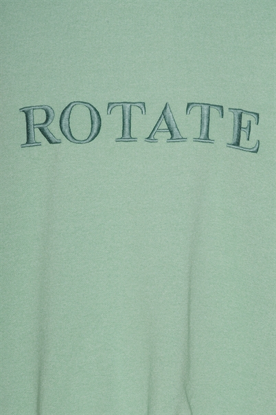 Rotate Sunday Sweat Logo Crewneck Sweatshirt Granite Green Shop Online Hos Blossom