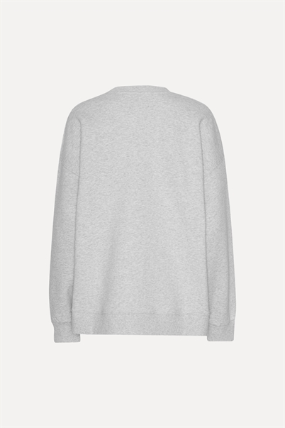 Rotate Sunday Sweat Logo Crewneck Sweatshirt Light Grey Melange Shop Online Hos Blossom